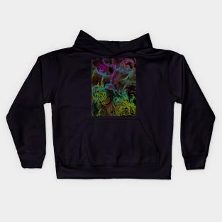 Liquid Graffiti Glowing Yellow Kids Hoodie